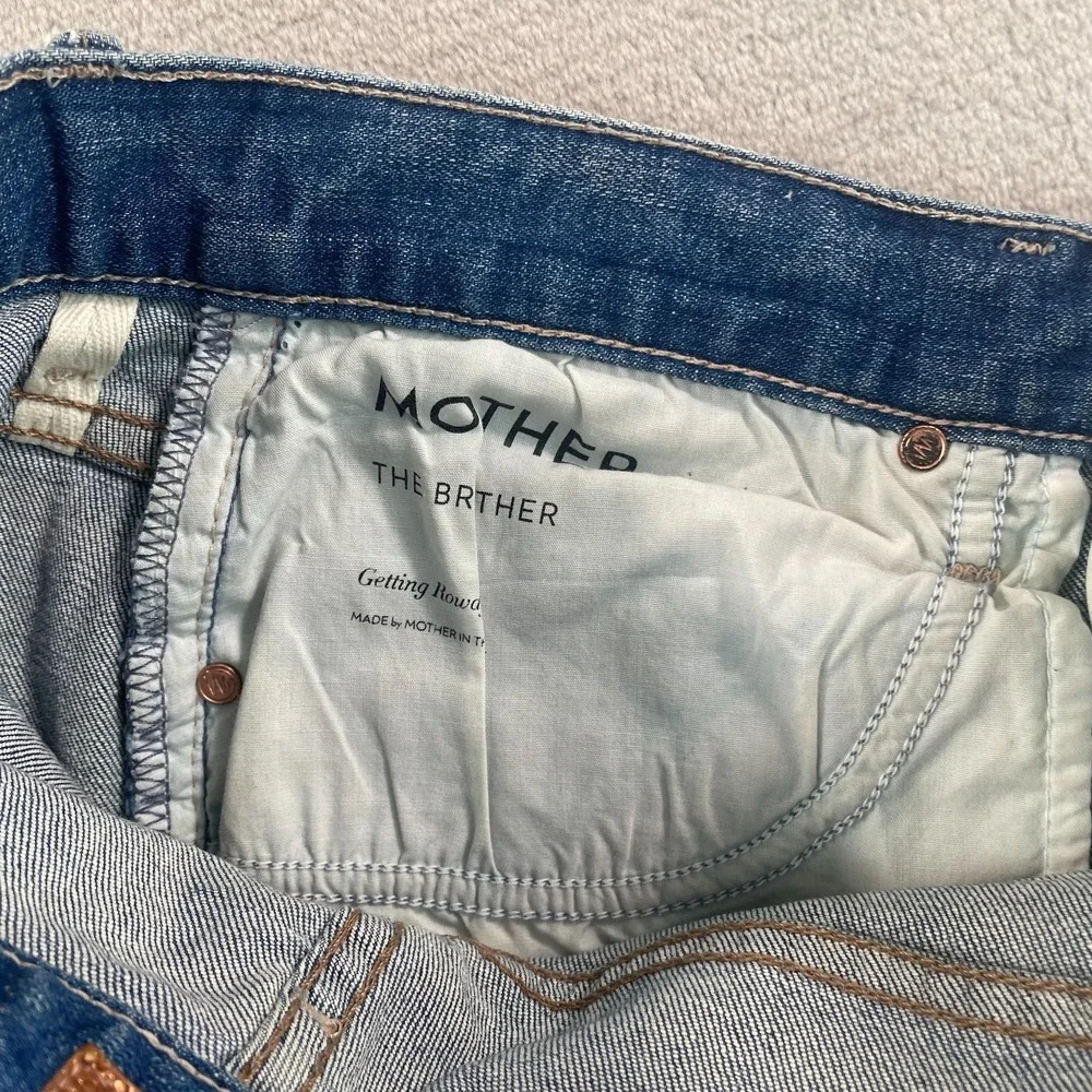 MOTHER The Brother Distressed Jeans in Getting Rowdy Women 30 (Tag 26) USA Made - Picture 4 of 14